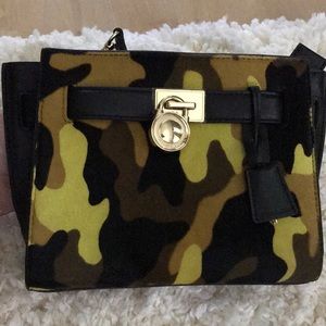 Authentic Michael Kors Hamilton Camo/Calf Hair
